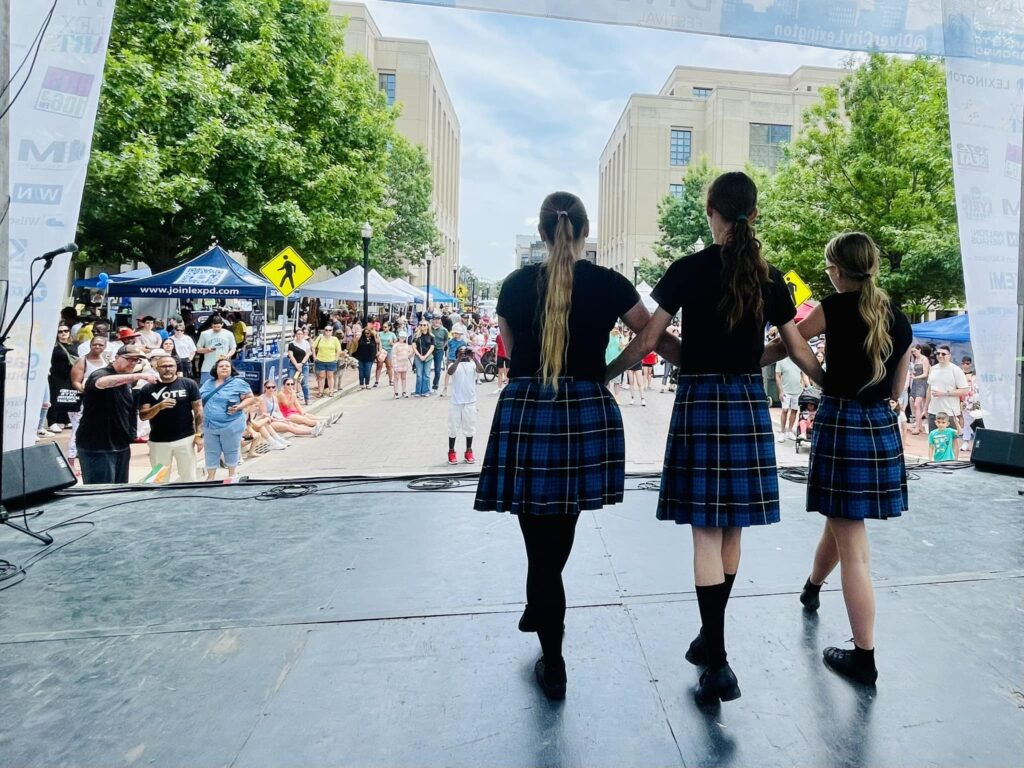 Bluegrass Ceili Academy dancers perform at Lexington's DiverCity Festival.