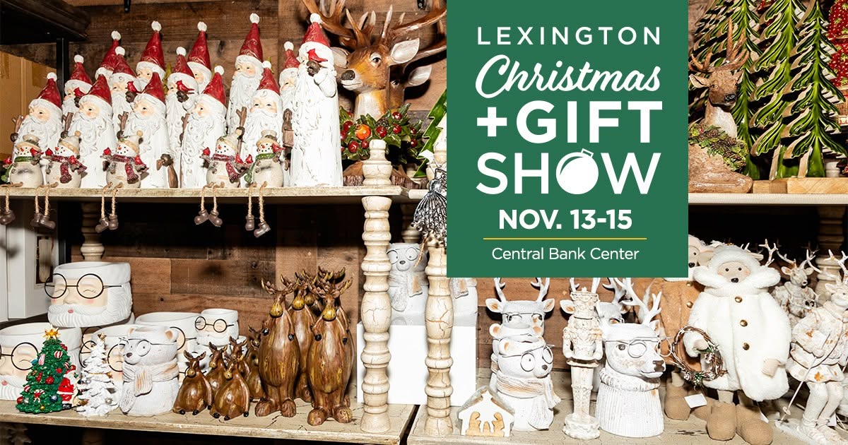 A graphic for the Lexington Christmas and Gift Show